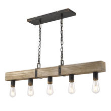  0818-LP ABI - Garrett Linear Pendant in Antique Black Iron